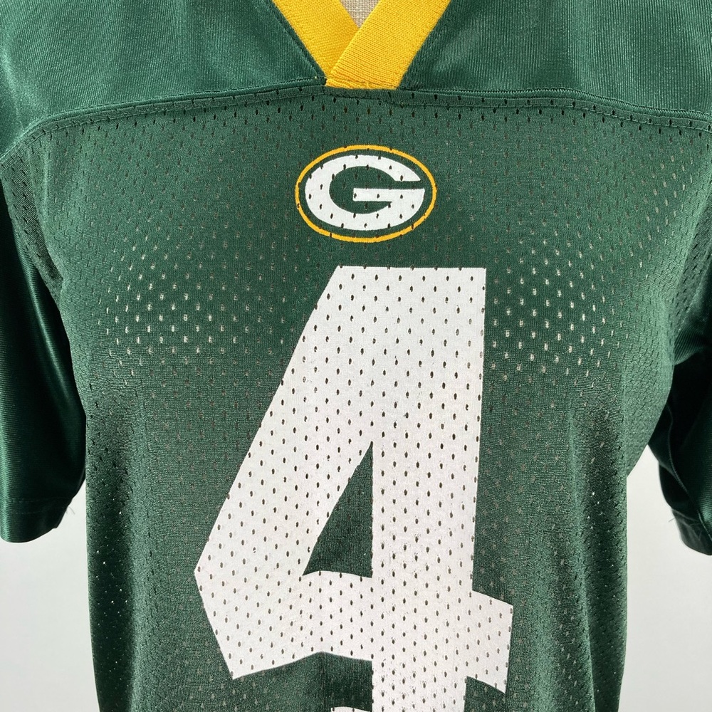 Green Bay Packers Brett Favre #4 Reebok NFL Football Jersey, Youth Large - Picture 3 of 13